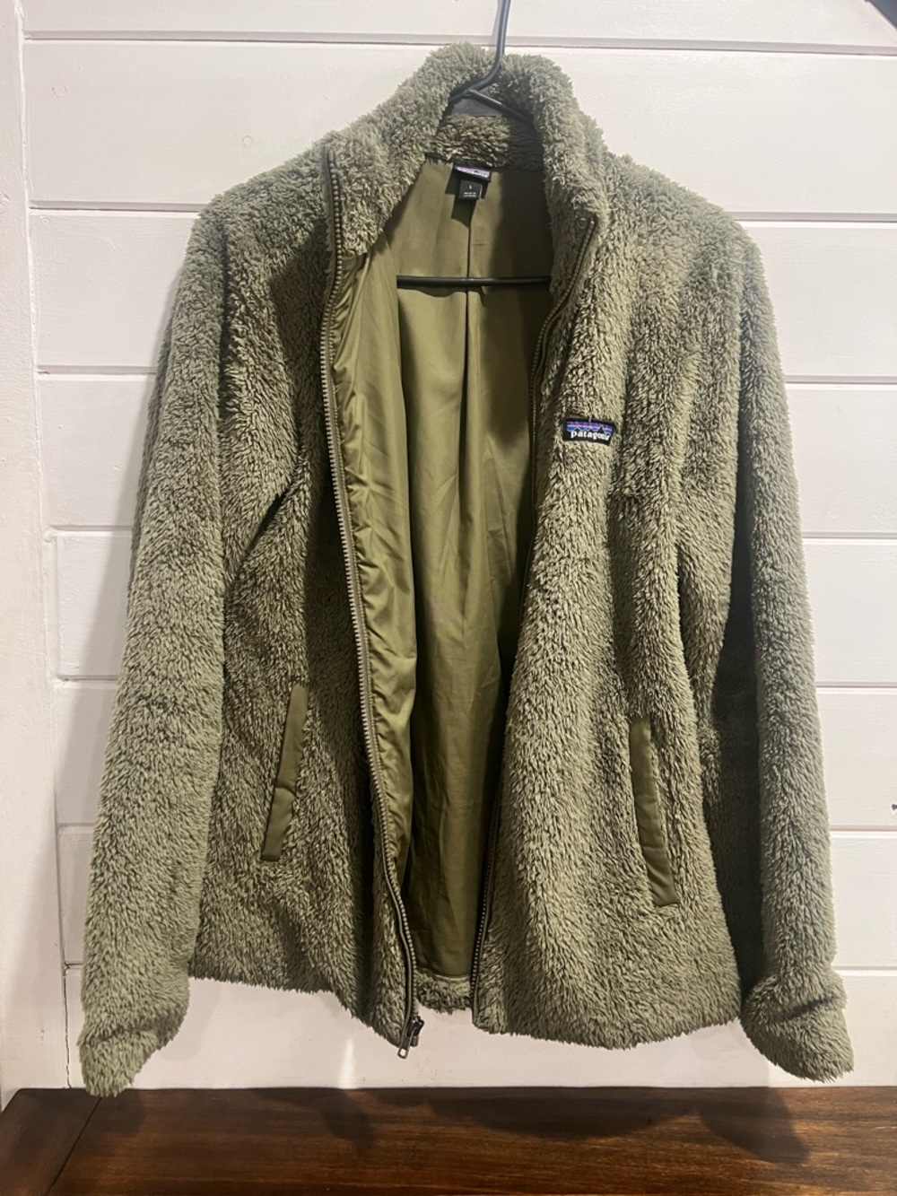 Patagonia Olive Green Women's Los Gatos Zipup Fleece Jacket WornWear - Picture 4 of 11